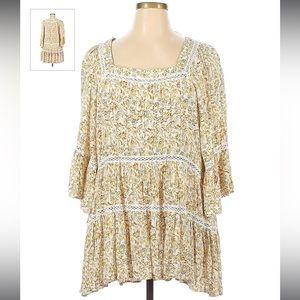 Free People women’s White and Yellow Top